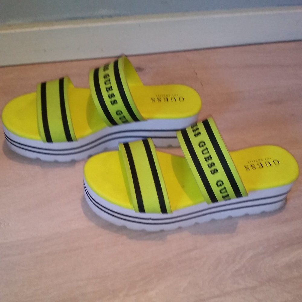 Guess neon platform sandals